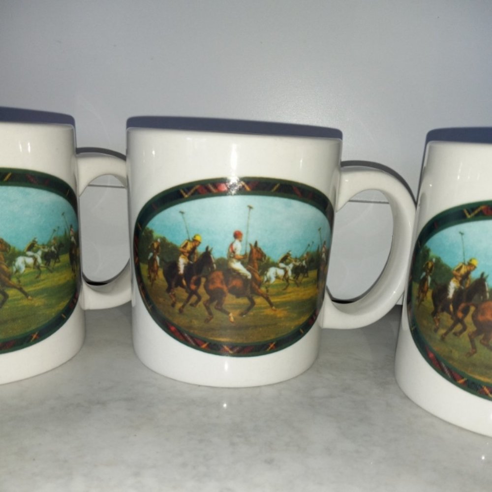 4 Vintage Ralph Lauren mugs